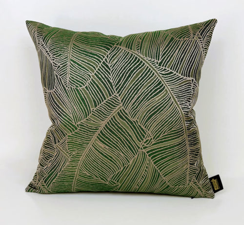 Luxury Palm Leaf Throw Pillow Cover